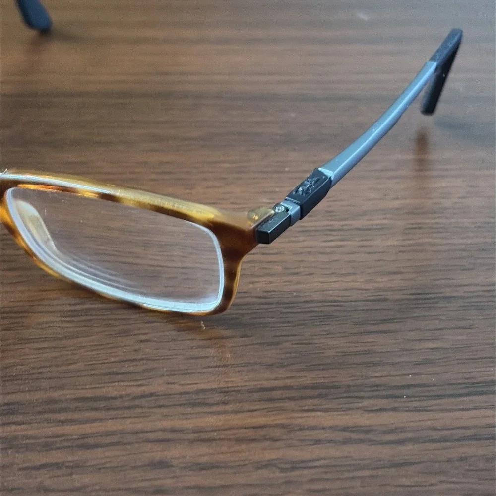 Ray Ban RB 7017 5200 Rectangle Havana Gunmetal Eyeglasses Frame Only 54-17-145
